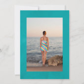 Geometrische Feier des Lebens in tropischen Orchid Einladung (Rückseite)