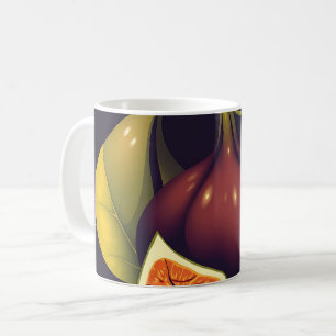 Geometrische Feigenfrucht mit schlanken und modern Kaffeetasse
