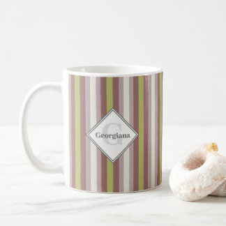 Geometrische, feuchte Sandstreifen des individuell Kaffeetasse