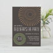 Geometrische Feuerwerk-neue Jahr-Party Einladungen (Stehend Vorderseite)