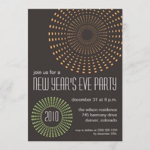 Geometrische Feuerwerk-neue Jahr-Party Einladungen