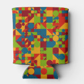 geometrische Figuren im Retrostil Dosenkühler (Rückseite)