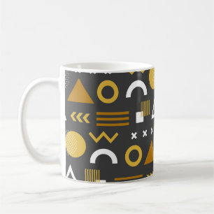 Geometrische Figuren nahtlos Muster-Design. Vintag Kaffeetasse