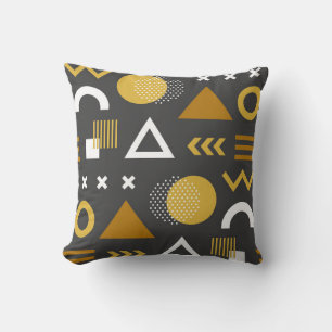 Geometrische Figuren nahtlos Muster-Design. Vintag Kissen