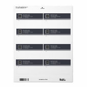 Geometrische Firmenlogo-Mailing-Etiketten (Vorne)