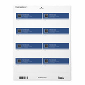 Geometrische Firmenlogo-Mailing-Etiketten (Vorne)