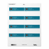 Geometrische Firmenlogo-Mailing-Etiketten (Vorne)