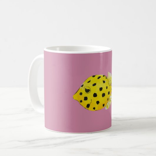 Geometrische Fische Kaffeetasse (Vorderseite Links)