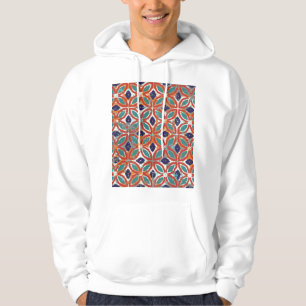 Geometrische Fliesen: ethnischer Vintager Hintergr Hoodie