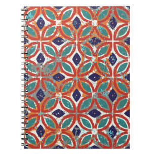 Geometrische Fliesen: ethnischer Vintager Hintergr Notizblock