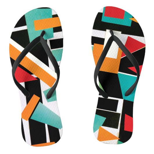 Geometrische Flip Flops Badesandalen (Fußbett)