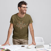 Geometrische Flora der Klasse Damast mit Zweigen T-Shirt