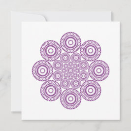 Geometrische florale Karte in Lila Rose
