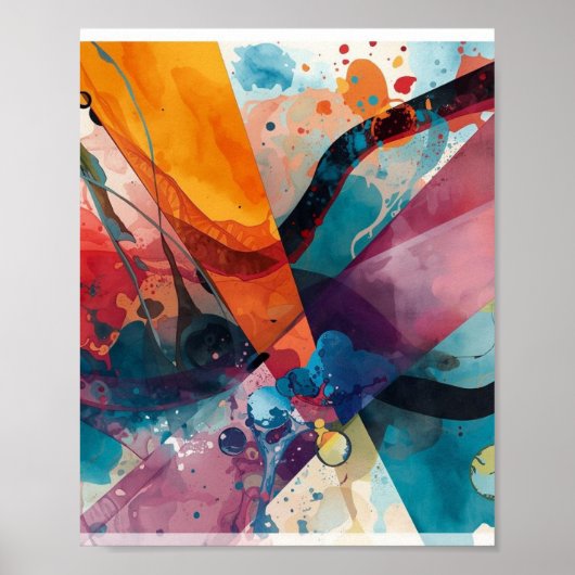 Geometrische Fluidität Poster (Vorne)