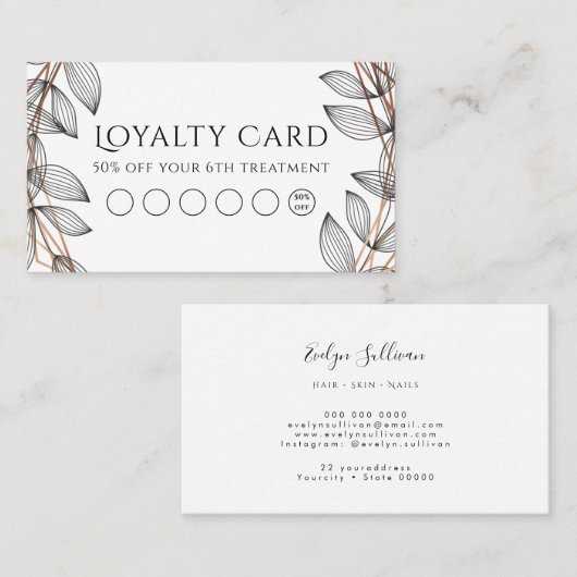 geometrische Foliage Visitenkarte (Vorne/Hinten)