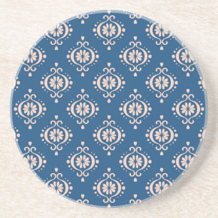 Geometrische Folklore Damaskus-Ornament der Ikat Getränkeuntersetzer