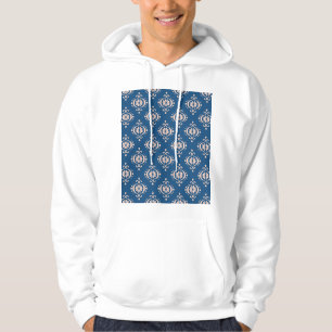 Geometrische Folklore Damaskus-Ornament der Ikat Hoodie
