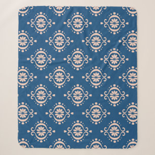 Geometrische Folklore Damaskus-Ornament der Ikat Sherpadecke