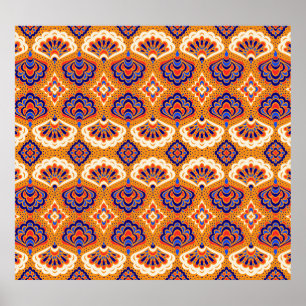 Geometrische Folklore, Muscheln der Stämme. Poster