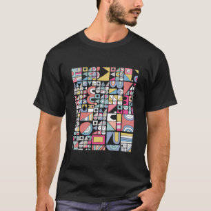 Geometrische Form Abstraktes Kunstwerk Muster Cool T-Shirt