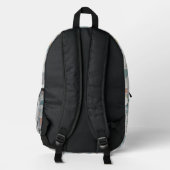 Geometrische Form Bedruckter Rucksack (Rückseite)