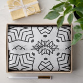 Geometrische Form der Schwarz-weißen großen Sonnen Seidenpapier (Geschenk)