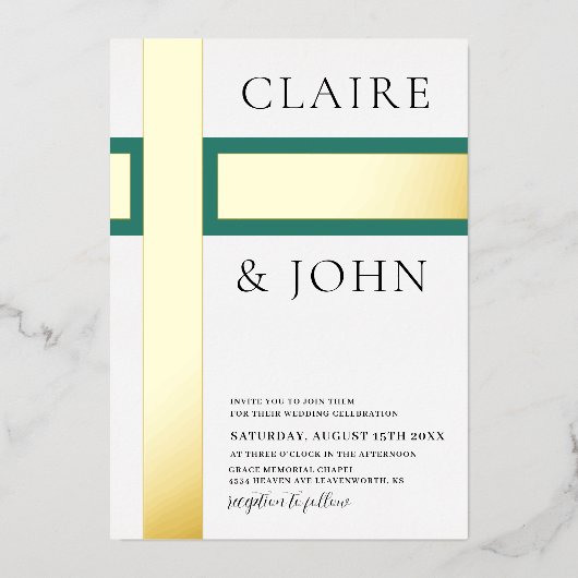 Geometrische Form Folieneinladung (Vorderseite)