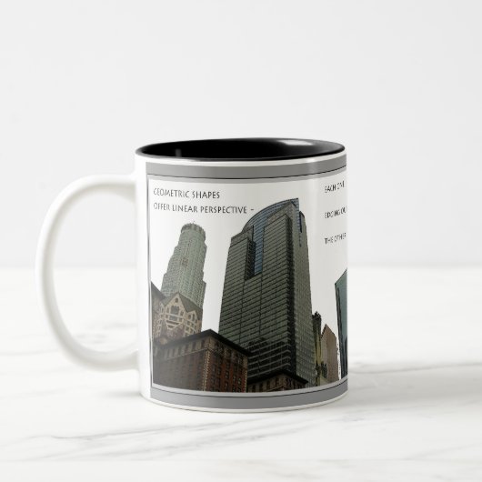 Geometrische Form-Tasse Zweifarbige Tasse (Links)