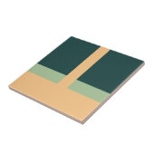 Geometrische Formen Abstrakt Art Green Apricot Far Fliese (Seite)