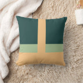 Geometrische Formen Abstrakt Art Green Apricot Far Kissen (Decke)