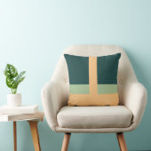 Geometrische Formen Abstrakt Art Green Apricot Far Kissen (Stuhl )
