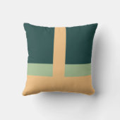 Geometrische Formen Abstrakt Art Green Apricot Far Kissen (Rückseite)