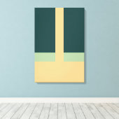 Geometrische Formen Abstrakt Art Green Apricot Far Leinwanddruck (Insitu (Holzboden))