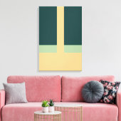 Geometrische Formen Abstrakt Art Green Apricot Far Leinwanddruck (Insitu (Wohnzimmer))