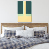 Geometrische Formen Abstrakt Art Green Apricot Far Leinwanddruck (Insitu (Schlafzimmer))