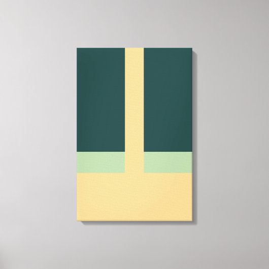 Geometrische Formen Abstrakt Art Green Apricot Far Leinwanddruck (Vorderseite)