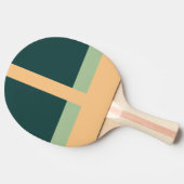 Geometrische Formen Abstrakt Art Green Apricot Far Tischtennis Schläger (Seitenansicht)