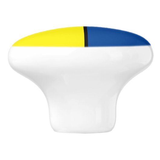 Geometrische Formen Abstrakt modernes Kunstmuster Keramikknauf (Seitenansicht)