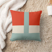 Geometrische Formen Abstrakt Red Grau Kissen (Decke)