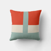 Geometrische Formen Abstrakt Red Grau Kissen (Rückseite)