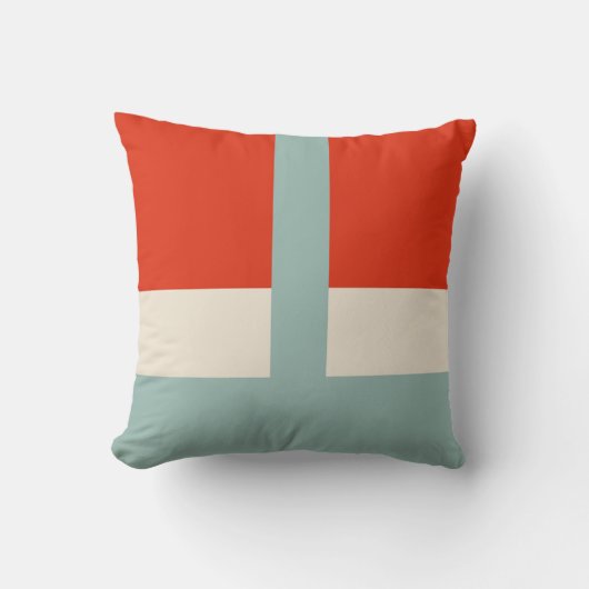 Geometrische Formen Abstrakt Red Grau Kissen (Vorderseite)