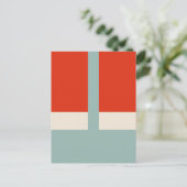 Geometrische Formen Abstrakt Red Grau Postkarte (Stehend Vorderseite)