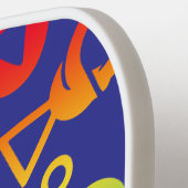 Geometrische Formen Abstrakte Kunst Lila Hintergru Pickleball Schläger (Linke Seite)