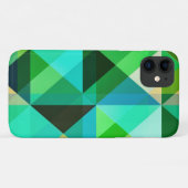 Geometrische Formen Aqua Blue und Green Case (Rückseite (Horizontal))