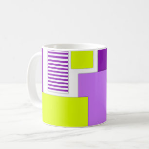 Geometrische Formen aus mehrfarbigem Papier Kaffeetasse