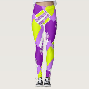 Geometrische Formen aus mehrfarbigem Papier Leggings