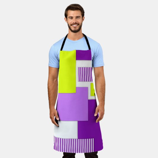 Geometrische Formen aus mehrfarbigem Papier Schürze (Getragen)