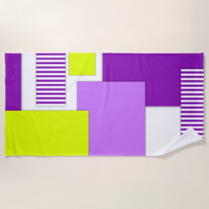 Geometrische Formen aus mehrfarbigem Papier Strandtuch