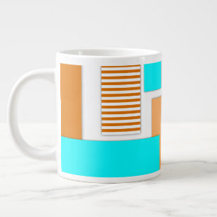 Geometrische Formen aus Papier ausgeschnitten Jumbo-Tasse