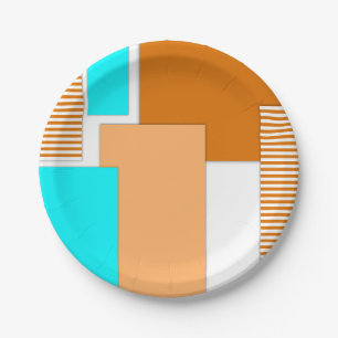 Geometrische Formen aus Papier Pappteller